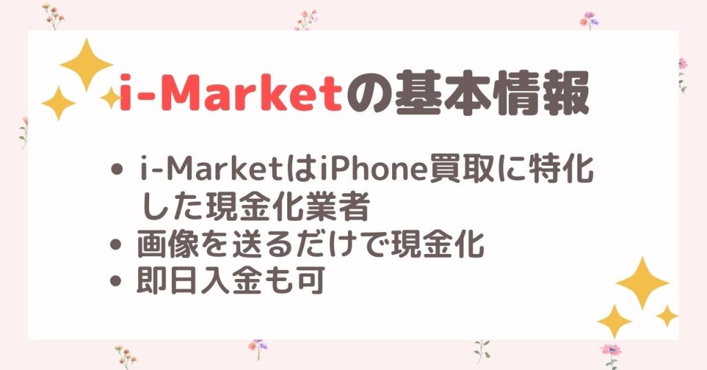 i-Market（アイマーケット）の基本情報